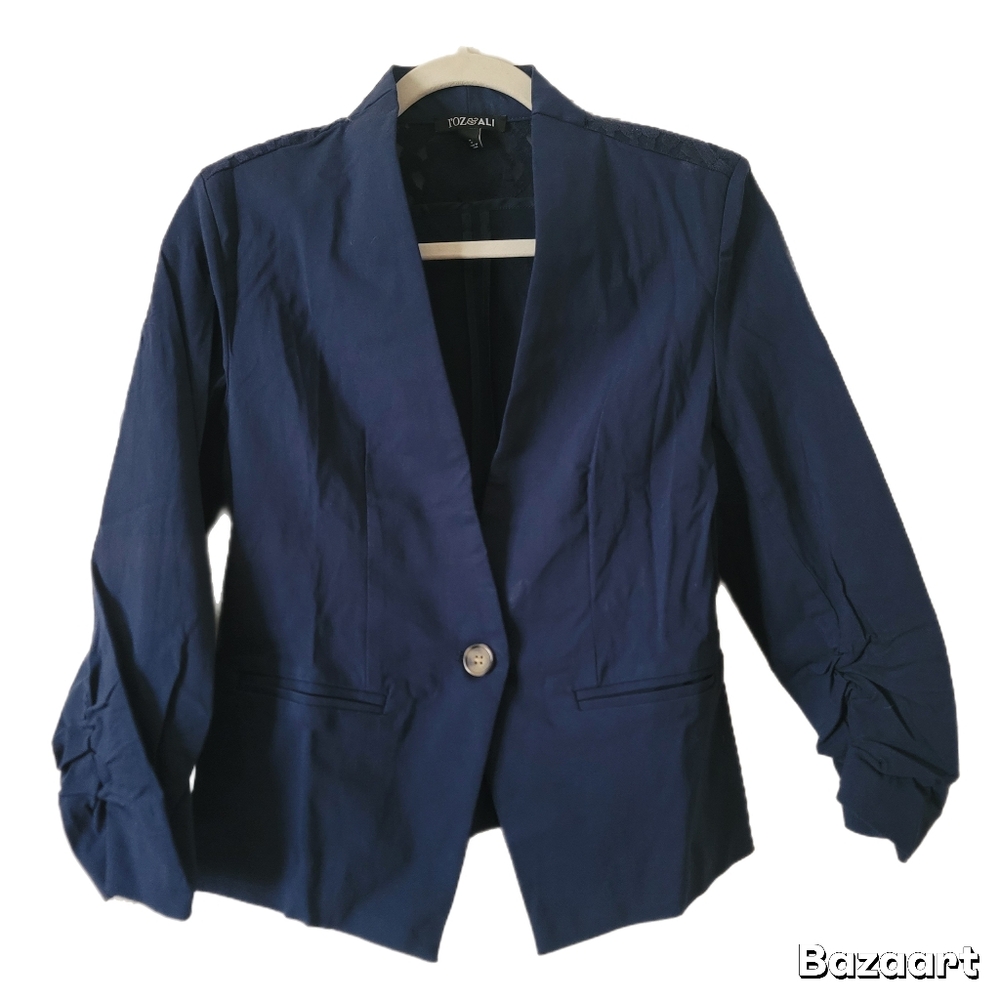 Roz & Ali Blazer Womens S Small Blue